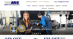 Desktop Screenshot of importautospecialists.net